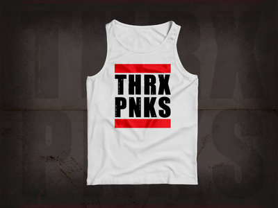 White tank top with Thrax Punks logo